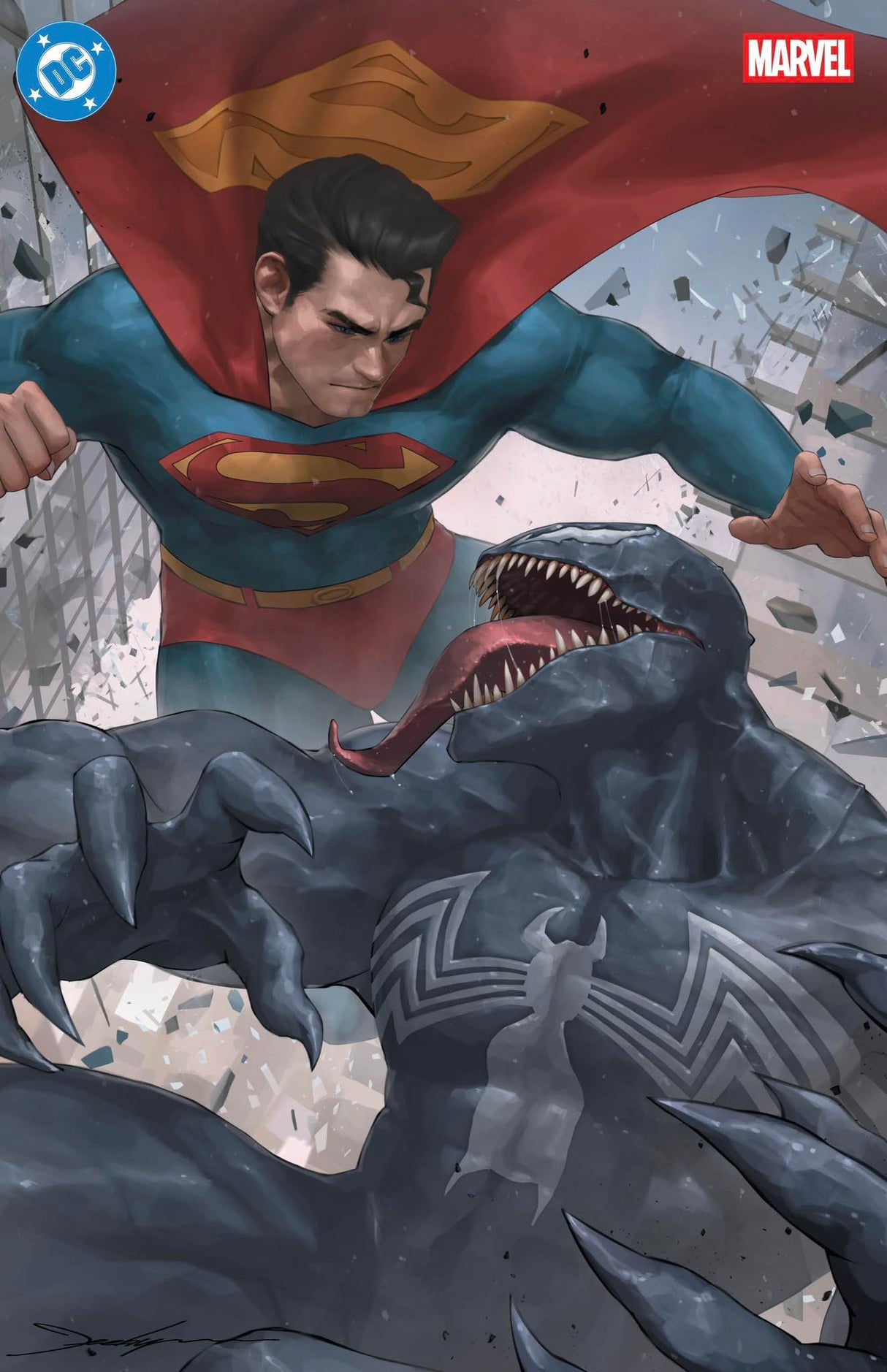 SUPERMAN SPIDER-MAN #1  - JEEHYUNG LEE - FOIL VIRGIN - LTD 1000