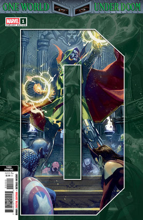 ONE WORLD UNDER DOOM #1 BEN HARVEY 3RD PRINTING VARIANT (RELEASE: 7/16/25)