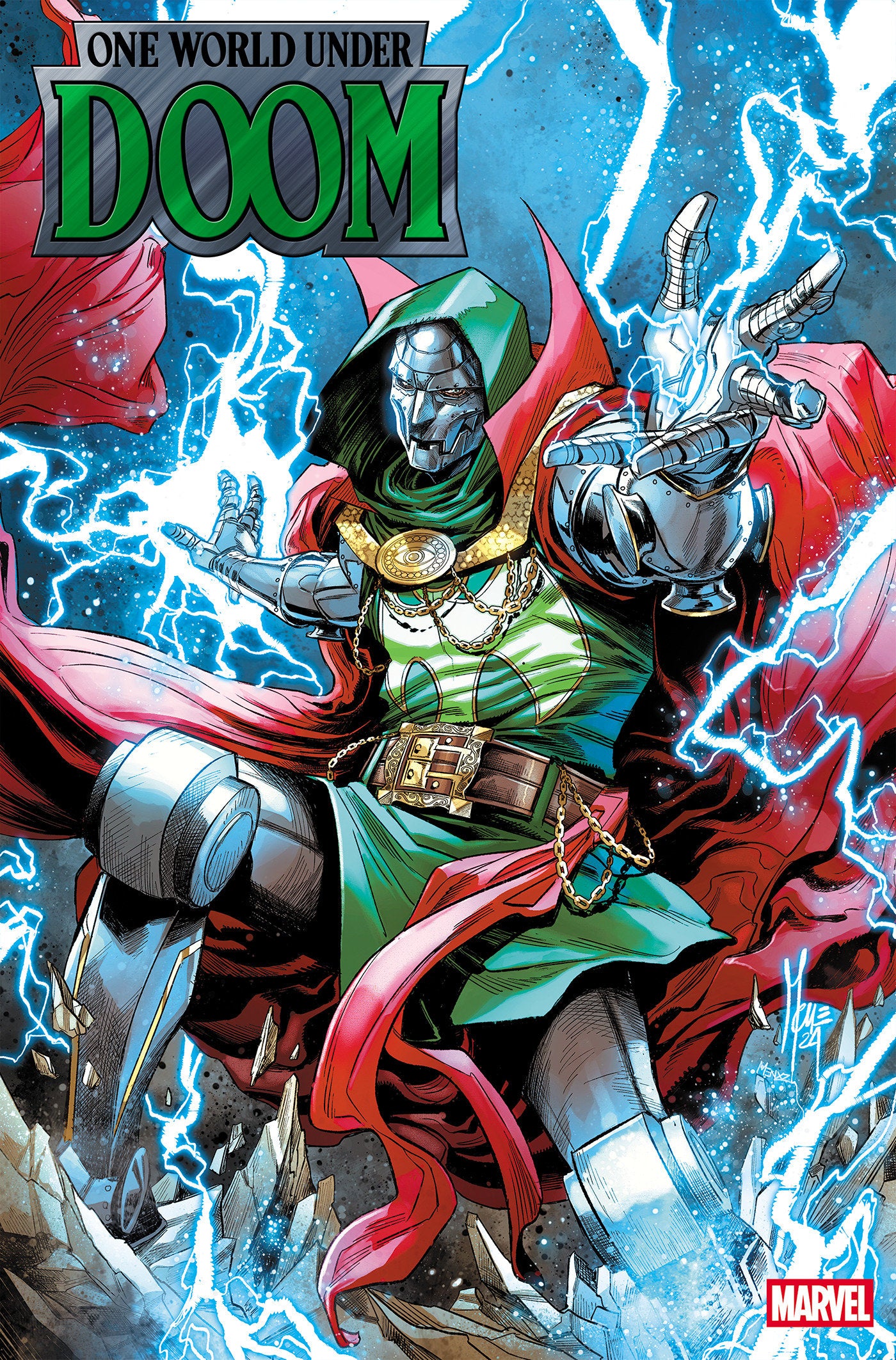 ONE WORLD UNDER DOOM #6 MARCO CHECCHETTO FOIL VARIANT (RELEASE: 8/6/25