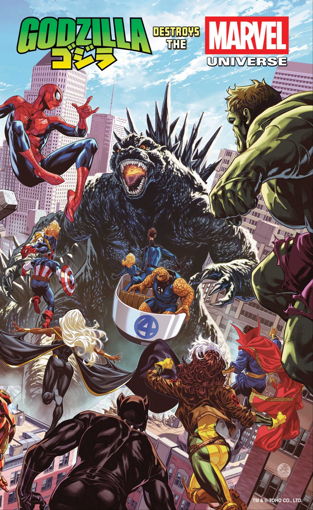 GODZILLA DESTROYS THE MARVEL UNIVERSE #1 MARK BROOKS - WRAPAROUND COVER (RELEASE: 7/16/25)