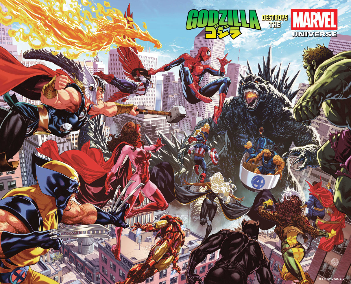GODZILLA DESTROYS THE MARVEL UNIVERSE #1 MARK BROOKS - WRAPAROUND COVER (RELEASE: 7/16/25)