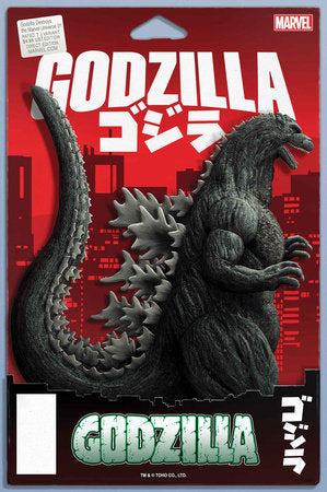 GODZILLA DESTROYS THE MARVEL UNIVERSE #1 JOHN TYLER CHRISTOPHER ACTION FIGURE VARIANT (RELEASE: 7/16/25)