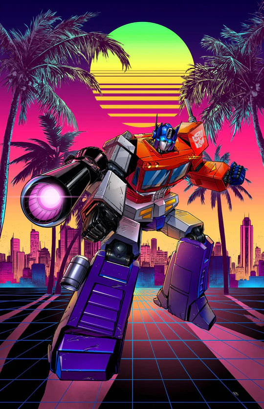 TRANSFORMERS #17 RAYMOND GAY - OPTIMUS - 80s RETRO VARIANT - VIRGIN & FOIL - SET OF 2