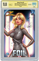 STORMY DANIELS: SPACE FORCE #1 - ALE GARZA - NICE GREY FOIL - LTD 100