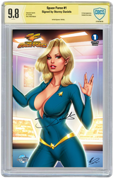 STORMY DANIELS: SPACE FORCE #1 - ALE GARZA - NICE BLUE - LTD 500