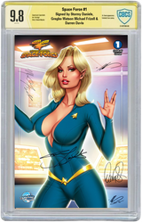 STORMY DANIELS: SPACE FORCE #1 - ALE GARZA - NICE BLUE - LTD 500