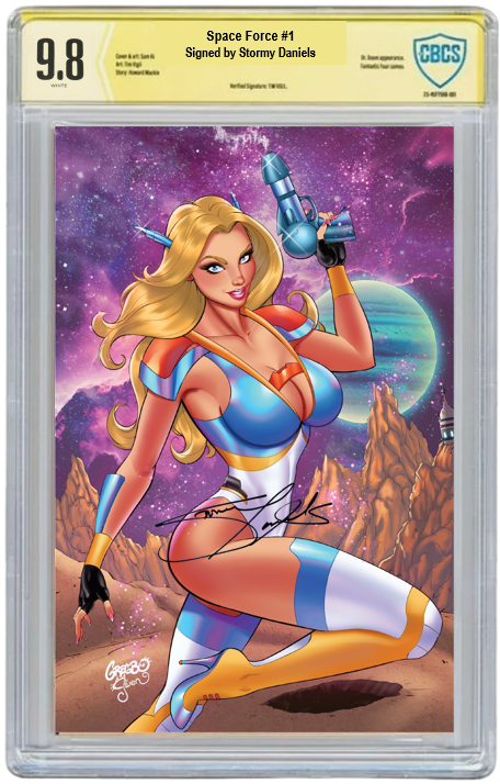 STORMY DANIELS: SPACE FORCE #1 - GREGBO VIRGIN - NICE - LTD 400