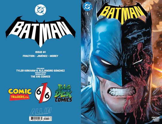 BATMAN #1 KIRKHAM - 616 SHARED EXCLUSIVE - TRADE DRESS - LTD 3000