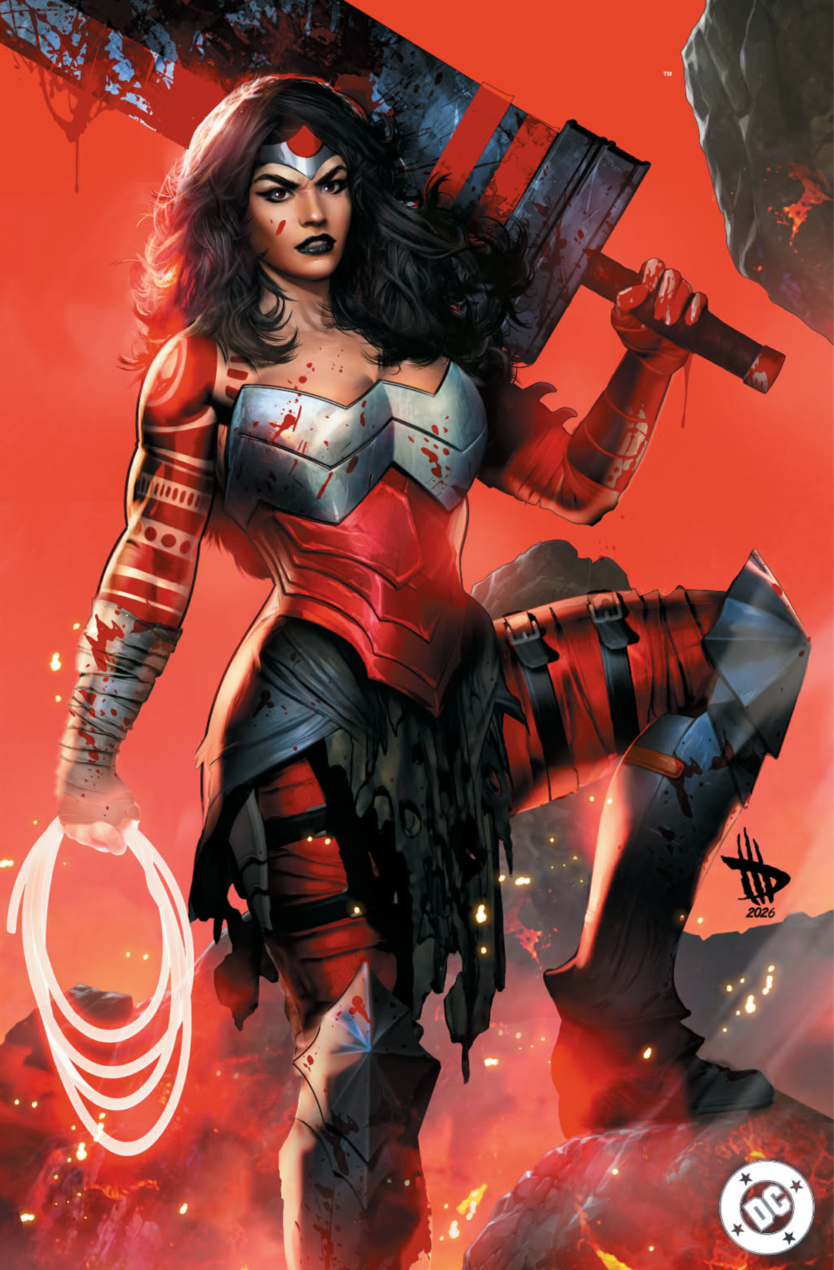 ABSOLUTE WONDER WOMAN #20 DAVE WILKINS - ALPHA - 2 COVER SET