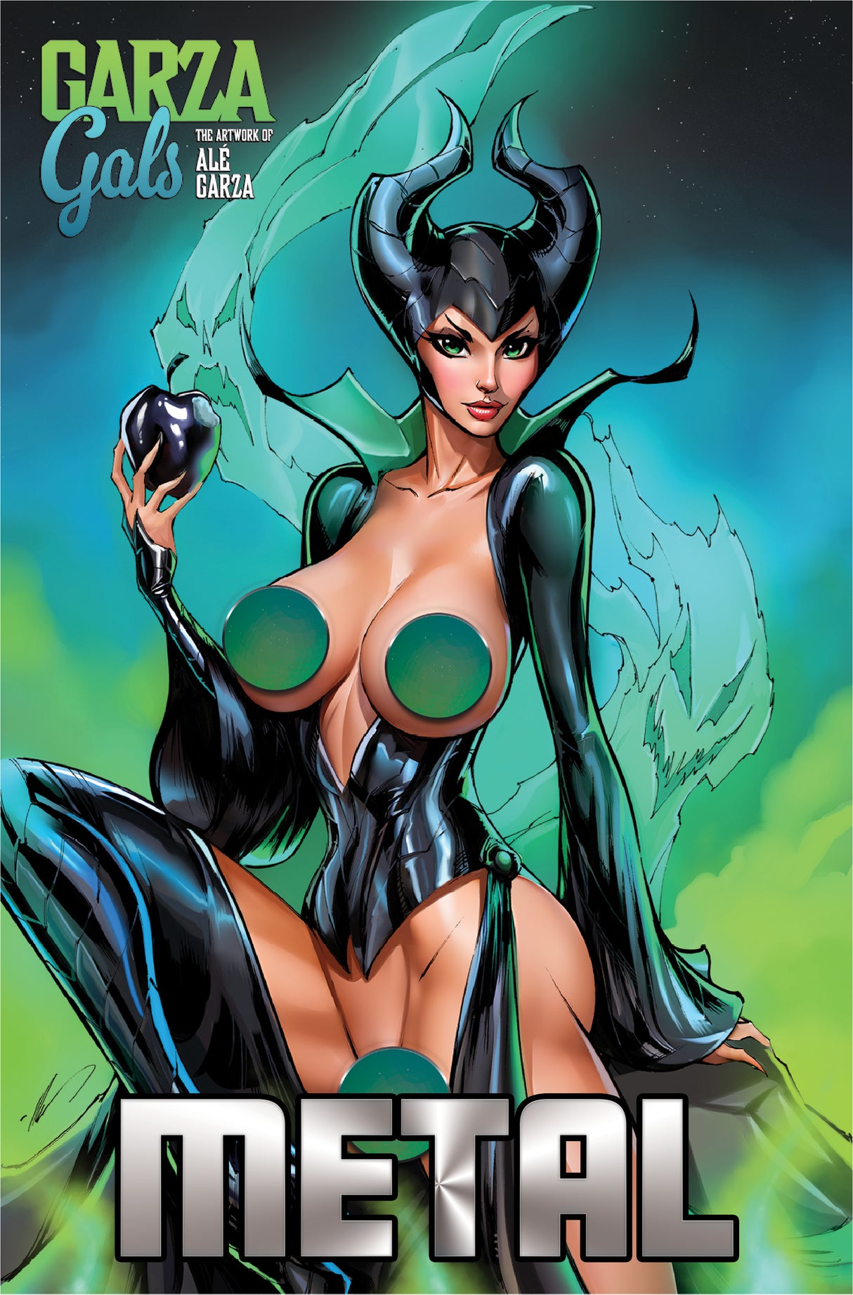 Garza Gals - The Artwork of Ale Garza - "Melefica" Minimal Trade FULL NAUGHTY Metal LTD 15