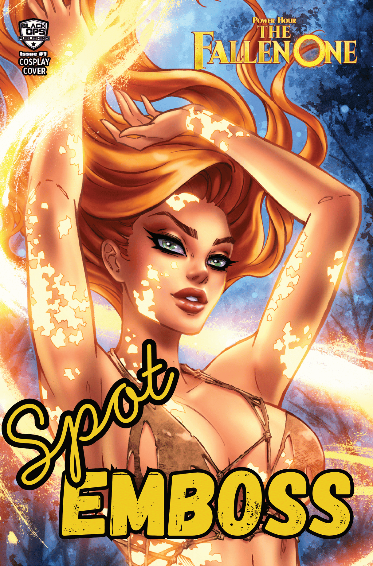 POWER HOUR: THE FALLEN ONE #1 - DAWN MCTEIGUE - MEGACON - BIKINI UP-CLOSE TD - SPOT EMBOSS - LTD 10