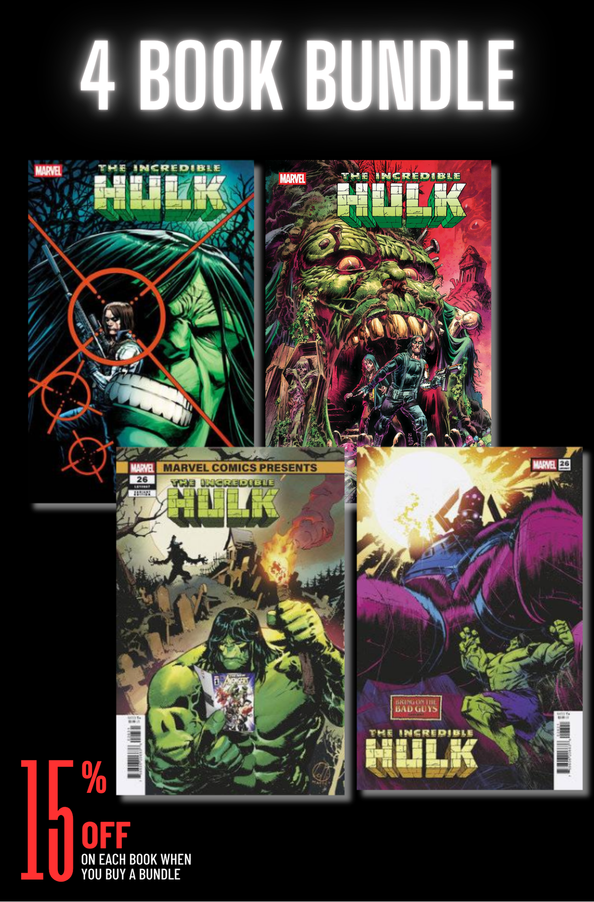 INCREDIBLE HULK #26 - 4 BOOK BUNDLE (RELEASE: 6/25/25)