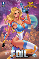 STORMY DANIELS: SPACE FORCE #1 - GREGBO MAIN - NICE FOIL - LTD 100
