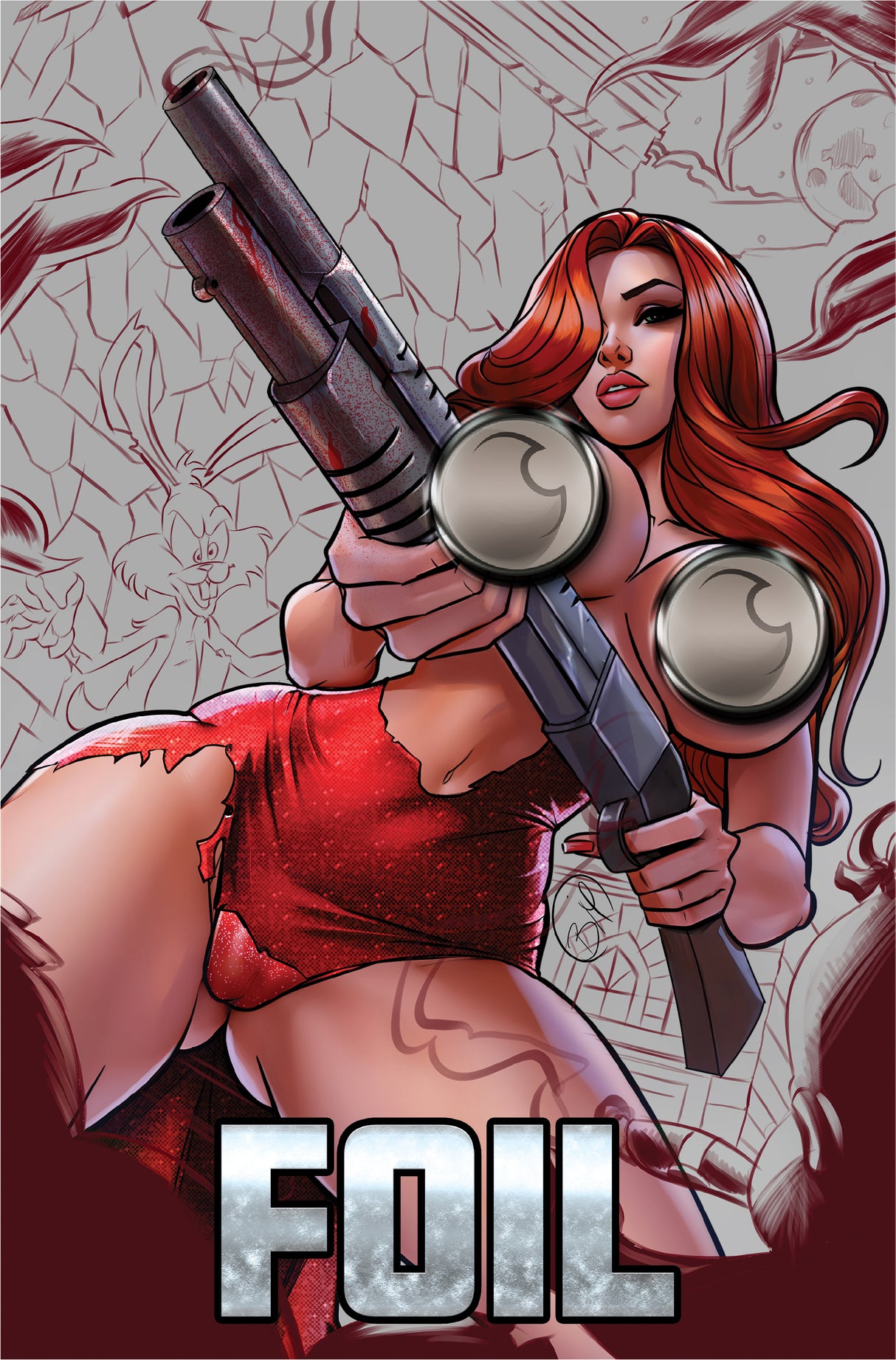 JESSIE: ZOMBIE HUNTER #1 - BRIAN MIROGLIO "BOOM STICK" NAUGHTY FOIL - LTD 10