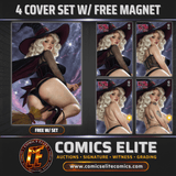 POWER HOUR RISE OF THE WITCH - SHIKARII - "STARS" - 4 COVER SET W/ FREE MAGNET