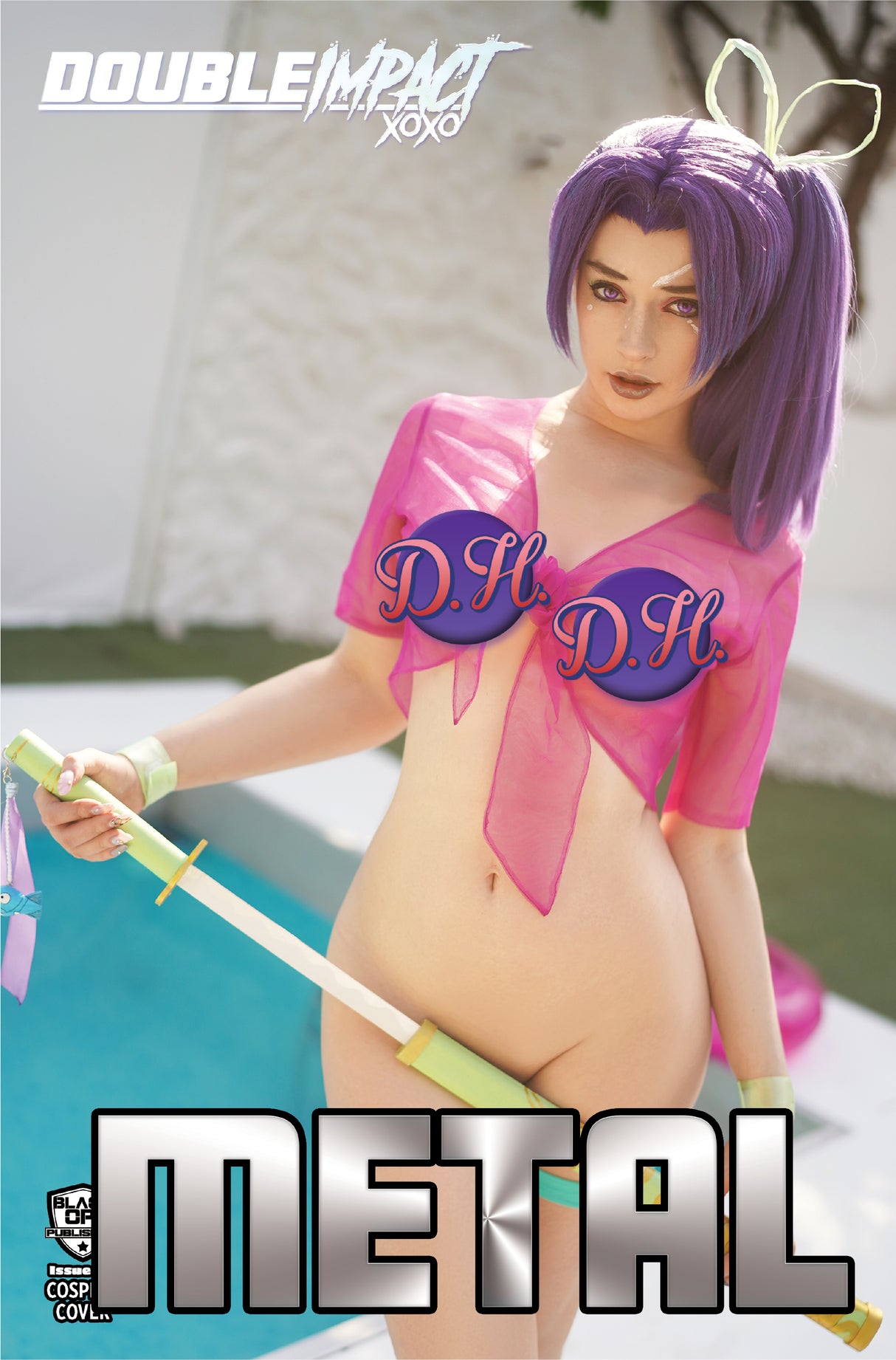 DOUBLE IMPACT #2 DARIA HIME COSPLAY - "PINK NINJA" - MINIMAL TRADE SHEER METAL - LTD 5