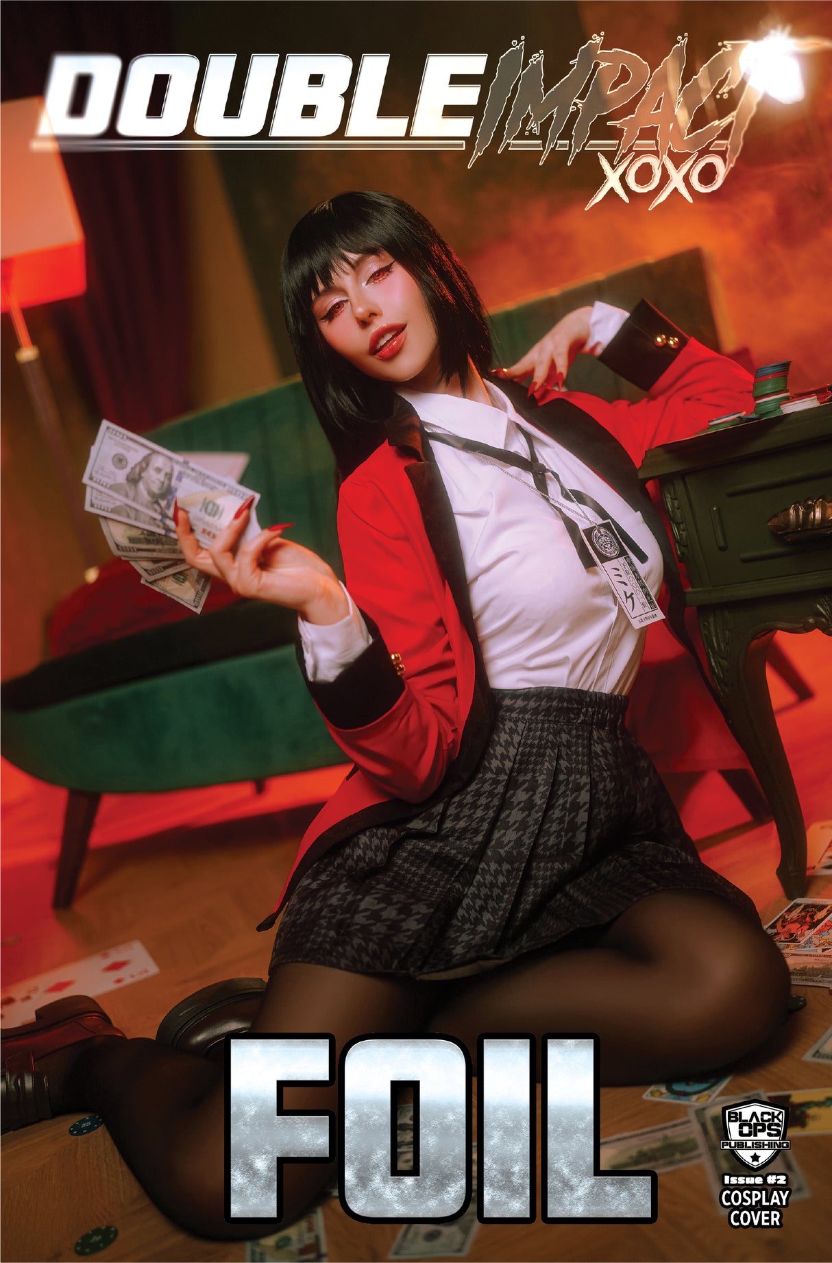 DOUBLE IMPACT #2 YUNOGANA COSPLAY - "GAMBLER" - TRADE NICE SPOT FOIL - LTD 5