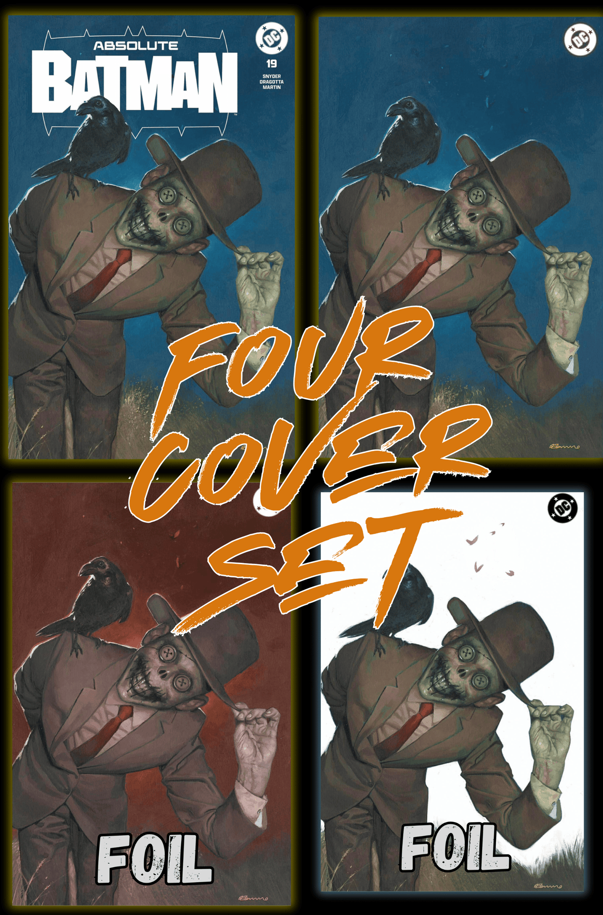 ABSOLUTE BATMAN #19 - FABRIZIO DE TOMASSO - FULL SET OF 4 - LTD 1000