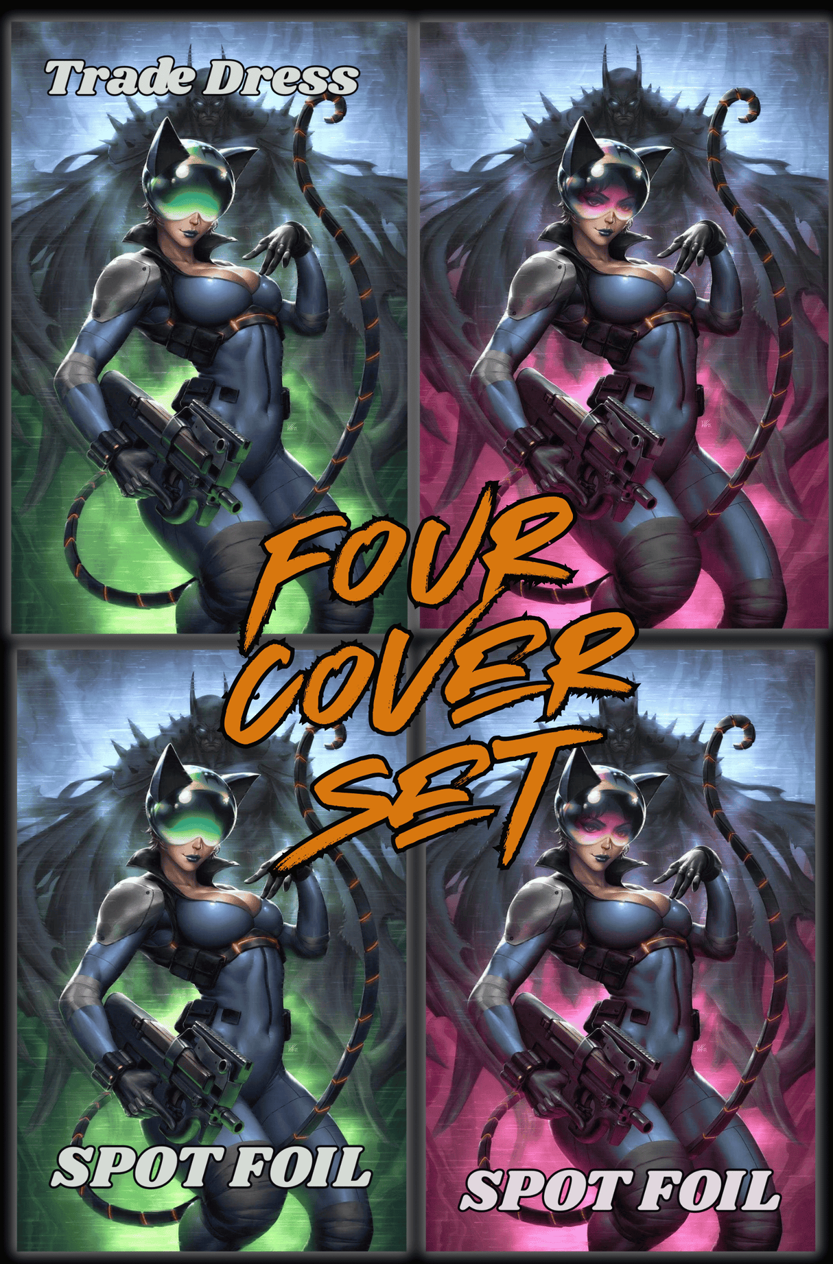 ABSOLUTE CATWOMAN #1 - KUNKKA -SET OF FOUR - LTD 1000