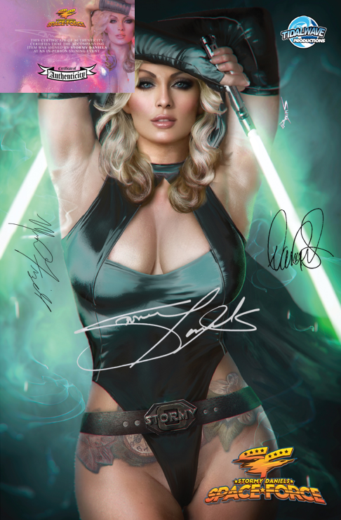 STORMY DANIELS: SPACE FORCE #1 - SHIKARII - NICE BLACK ROBE