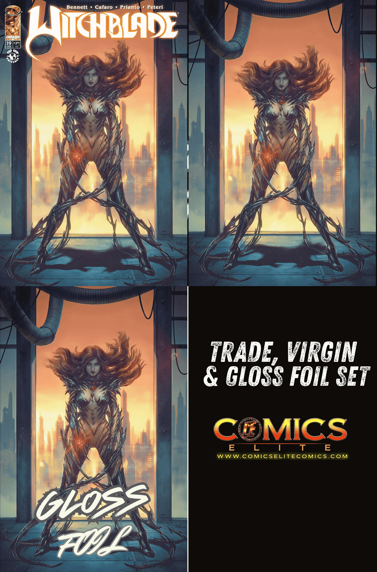 WITCHBLADE #19 - TIAGO DA SILVA - THREE COVER SET - Ltd 500 - (RELEASE 3/11/26)