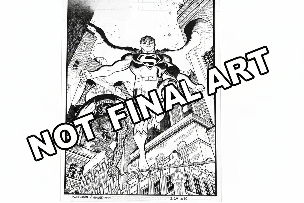 DC MARVEL SUPERMAN SPIDER-MAN #1 - CVR L - ARTHUR ADAMS CARD STOCK - (RELEASE: 3/25/26)