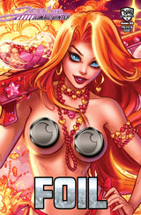JESSI ZOMBIE HUNTER #2 PREVIEW - DAWN MCTEIGUE - "BATTLE READY" C2E2 EXCLUSIVE - UP CLOSE NAUGHTY FOIL - LTD 5