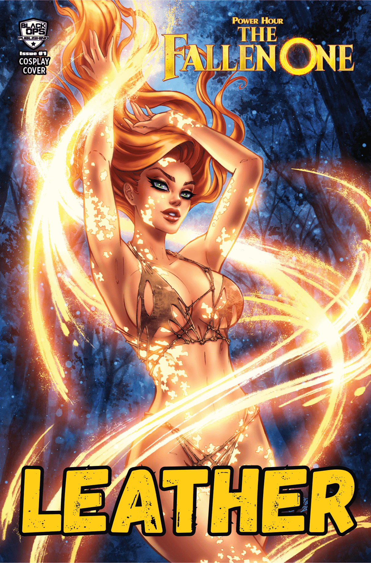 POWER HOUR: THE FALLEN ONE #1 - DAWN MCTEIGUE - MEGACON - BIKINI TRADE- LEATHER - LTD 10