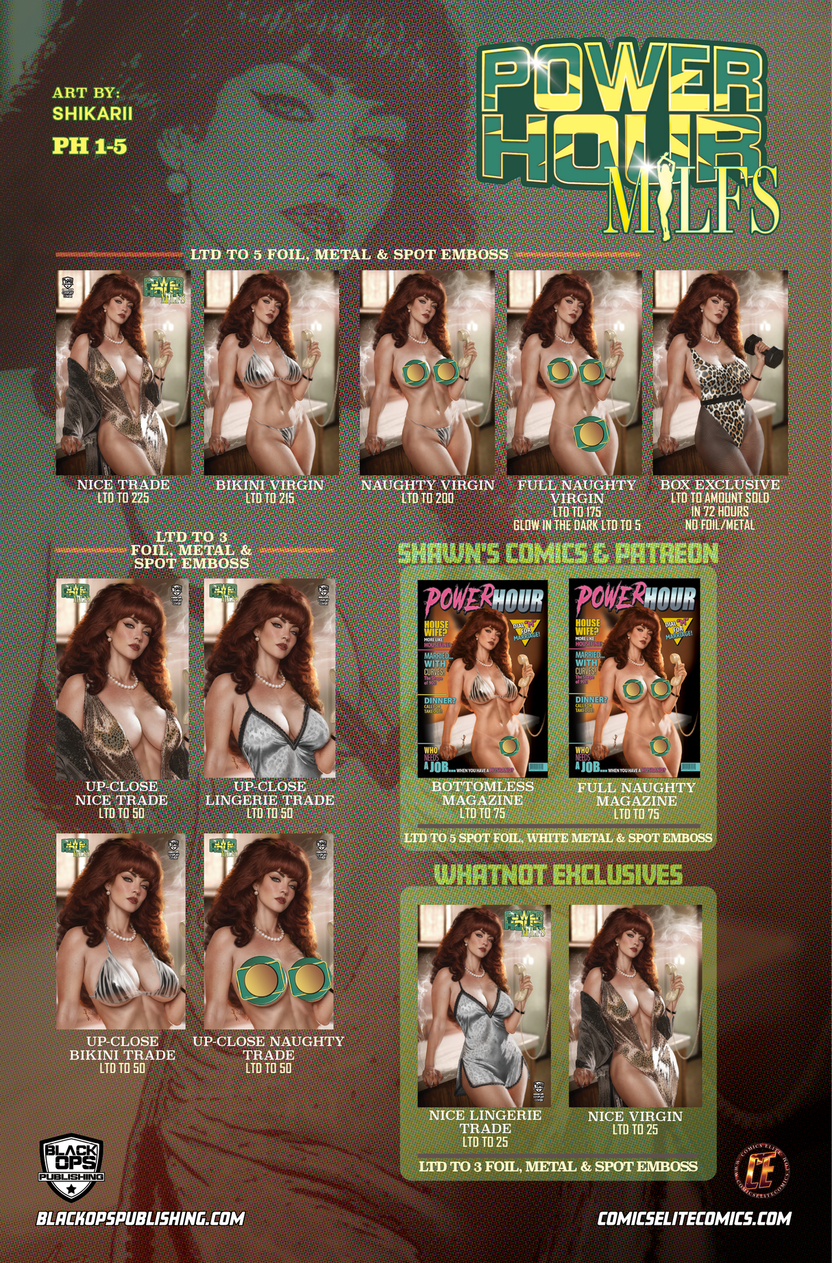 POWER HOUR #3 - SHIKARII MILFS "WIFEY" - UP CLOSE LINGERIE - LTD 50