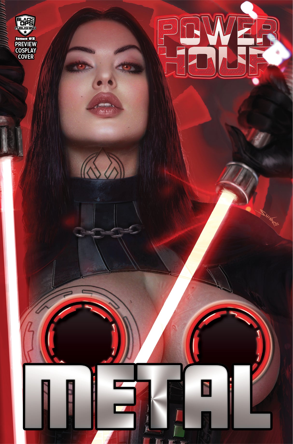 POWER HOUR #3 PREVIEW SHIKARII "DARK SIDE" UP CLOSE - BAD GIRL METAL - LTD 15