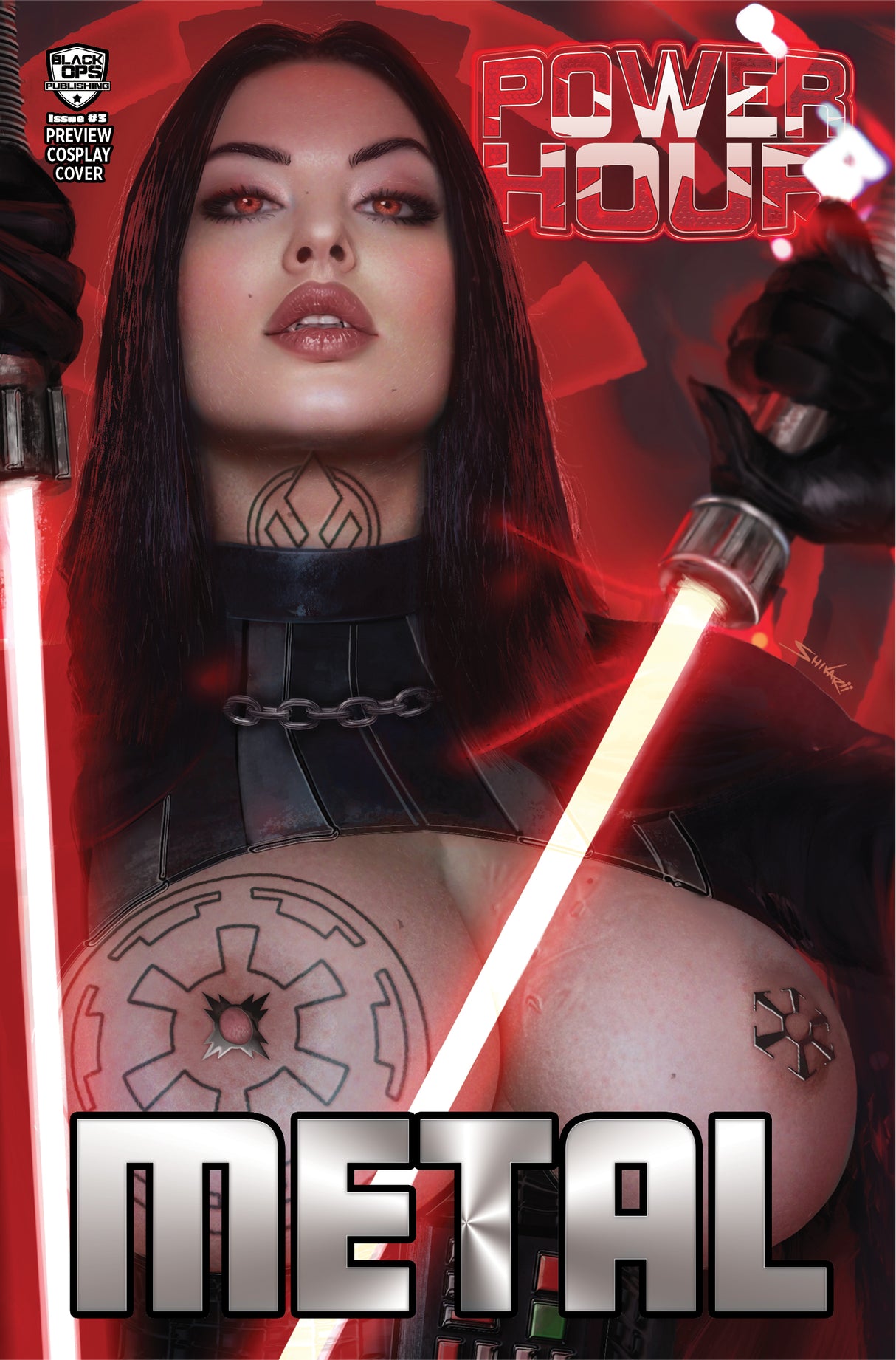 POWER HOUR #3 PREVIEW SHIKARII "DARK SIDE" UP CLOSE - BAD GIRL METAL - LTD 15