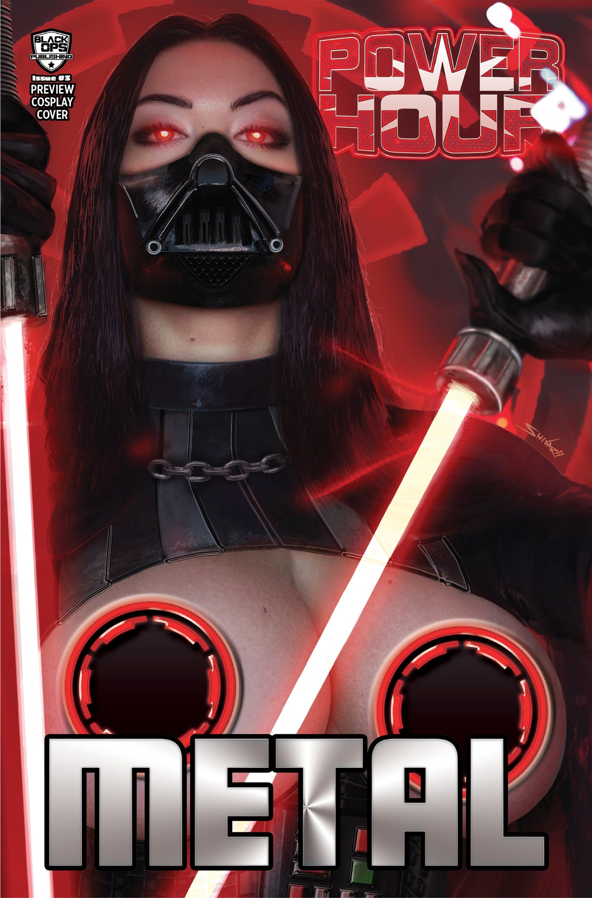 POWER HOUR #3 PREVIEW SHIKARII "DARK SIDE" UP CLOSE - MASKED METAL - LTD 15