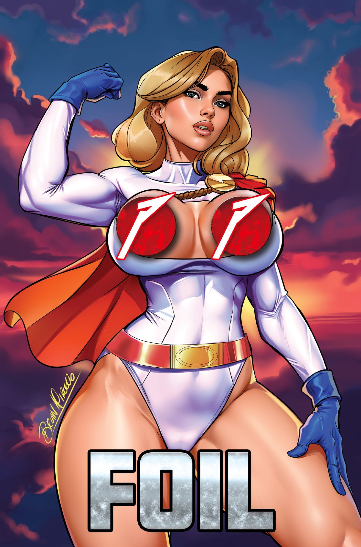 POWER HOUR #3 PREVIEW - BRIAN MIROGLIO "POWER FULL" - NAUGHTY FOIL - LTD 10