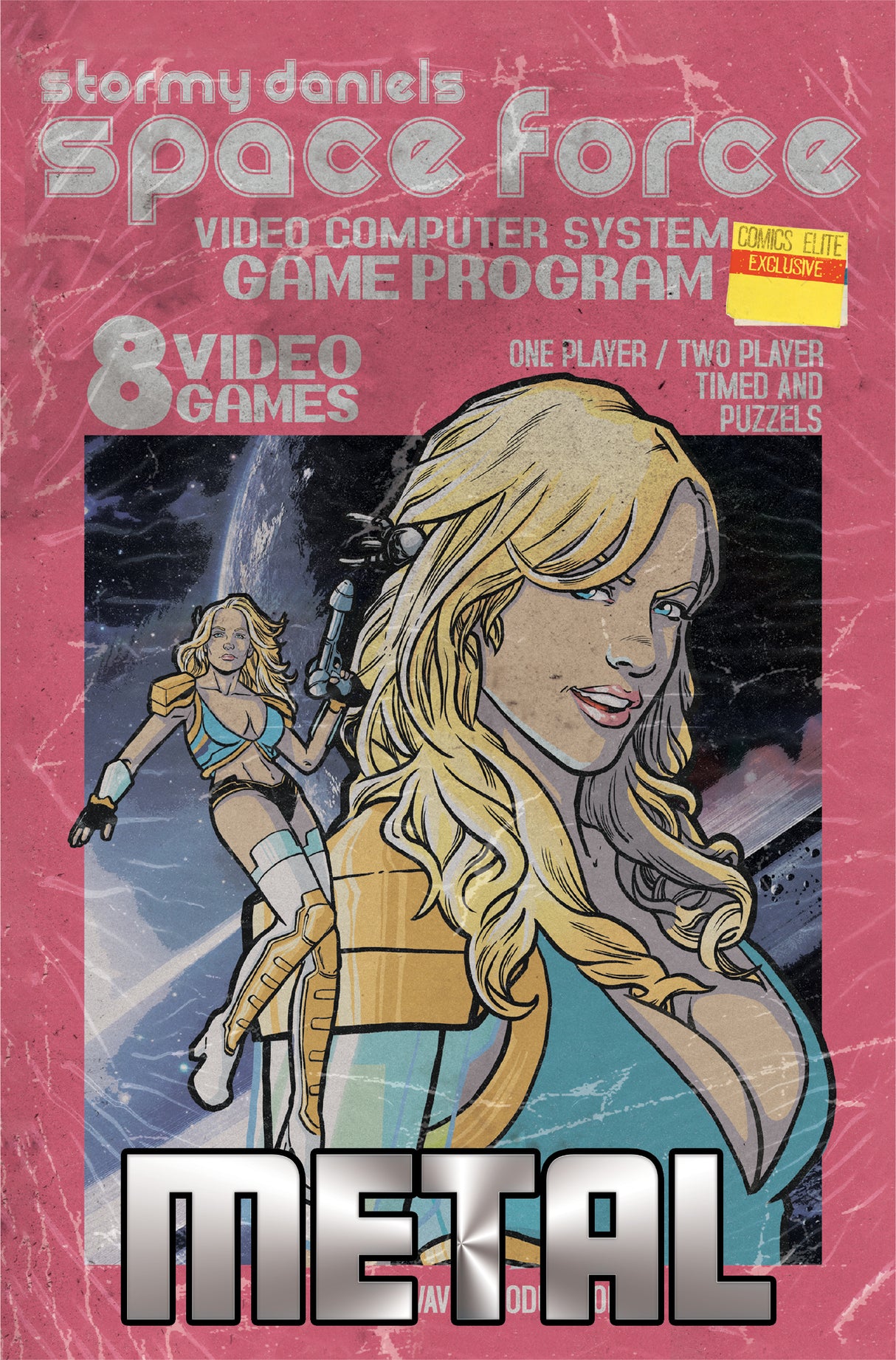 STORMY DANIELS: SPACE FORCE #1 - MATTHEW WAITE - GAME BOX METAL - LTD 15