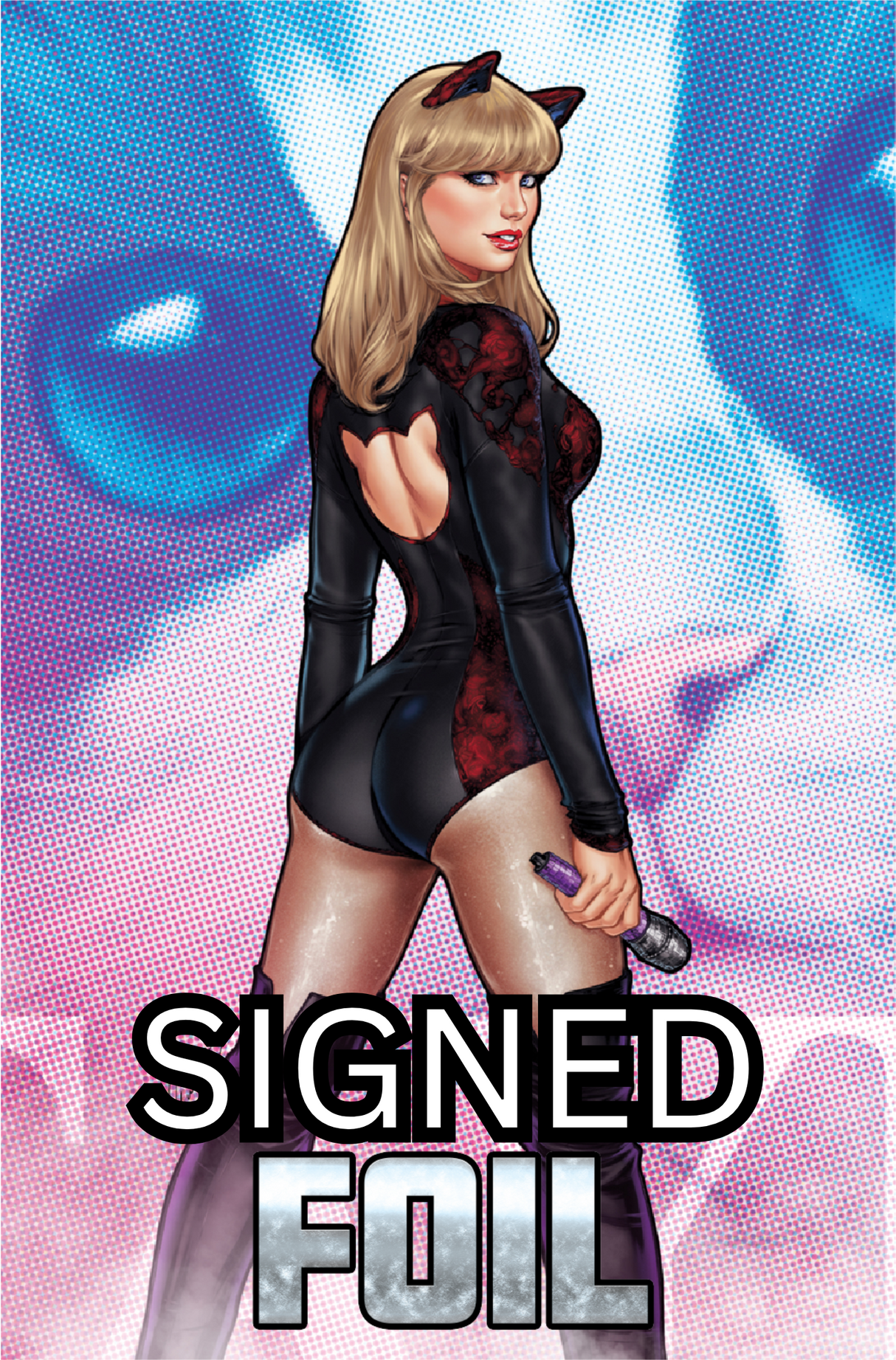 FEMALE FORCE: TAYLOR SWIFT #2 -  ELIAS CHATZOUDIS ART ONLY FOIL - LTD 50 - SIGNED BY DARREN DAVIS W/ COA