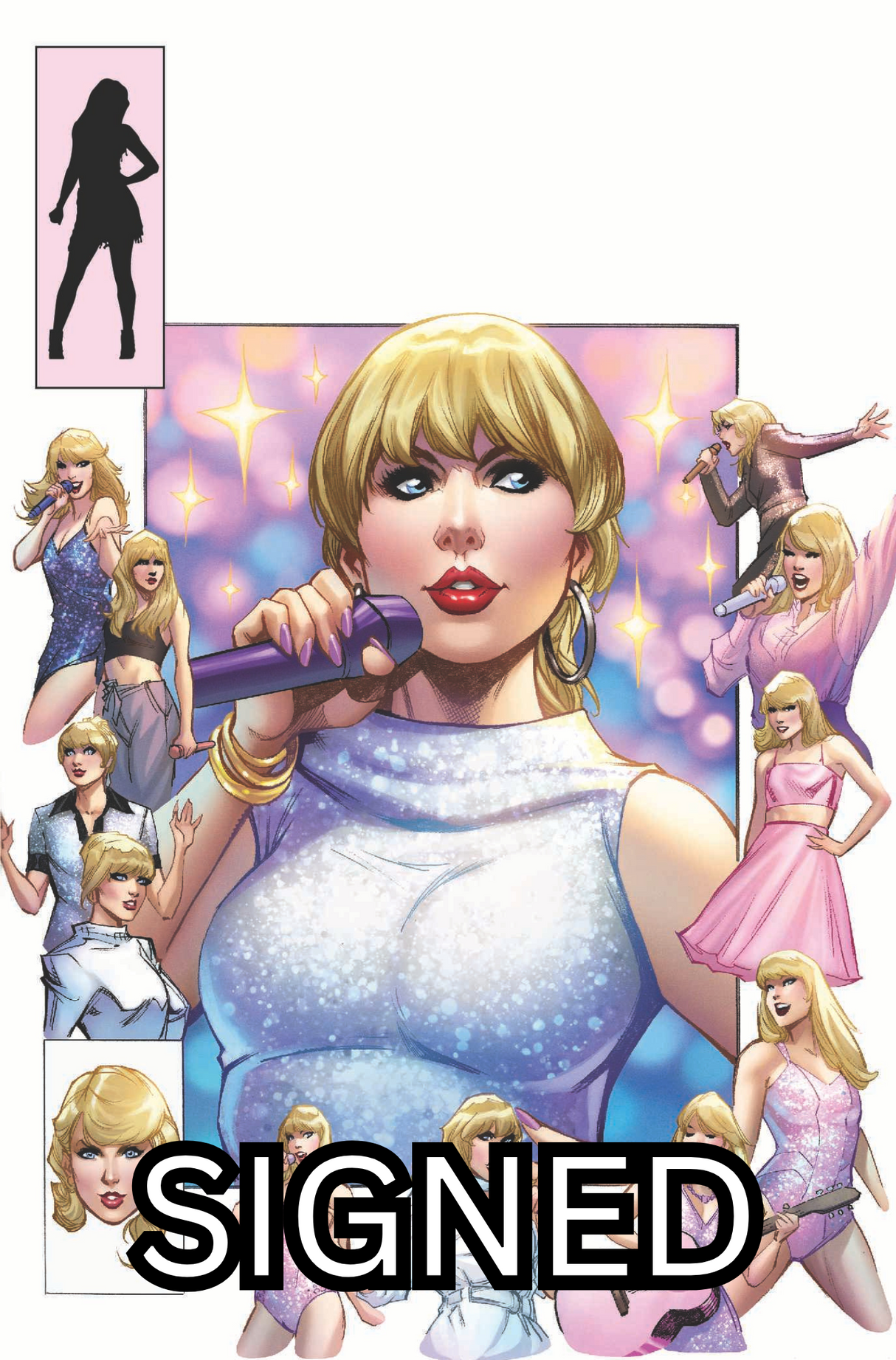 FEMALE FORCE: TAYLOR SWIFT #2 - ALE GARZA ART ONLY - LTD 250 - SIGNED BY DARREN DAVIS W/ COA