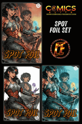 ABSOLUTE WONDER WOMAN #18 - KYUYONG EOM - THREE VIRGIN SPOT FOIL SET - Ltd to 1000