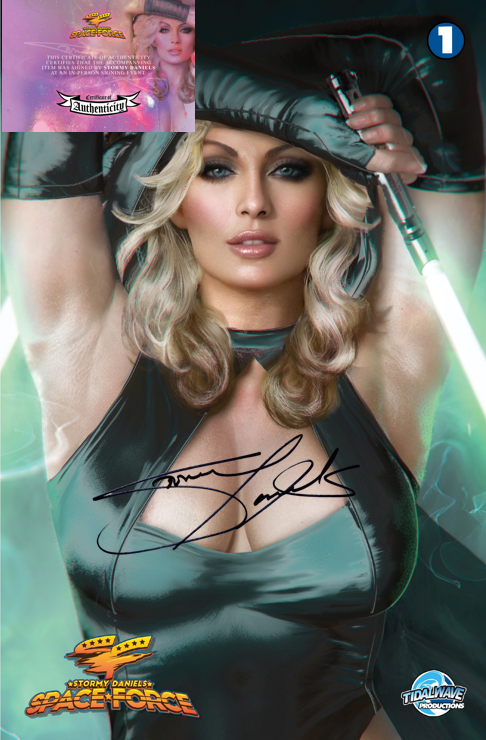 STORMY DANIELS: SPACE FORCE #1 - SHIKARII - CLOSE-UP NICE BLACK - LTD 200