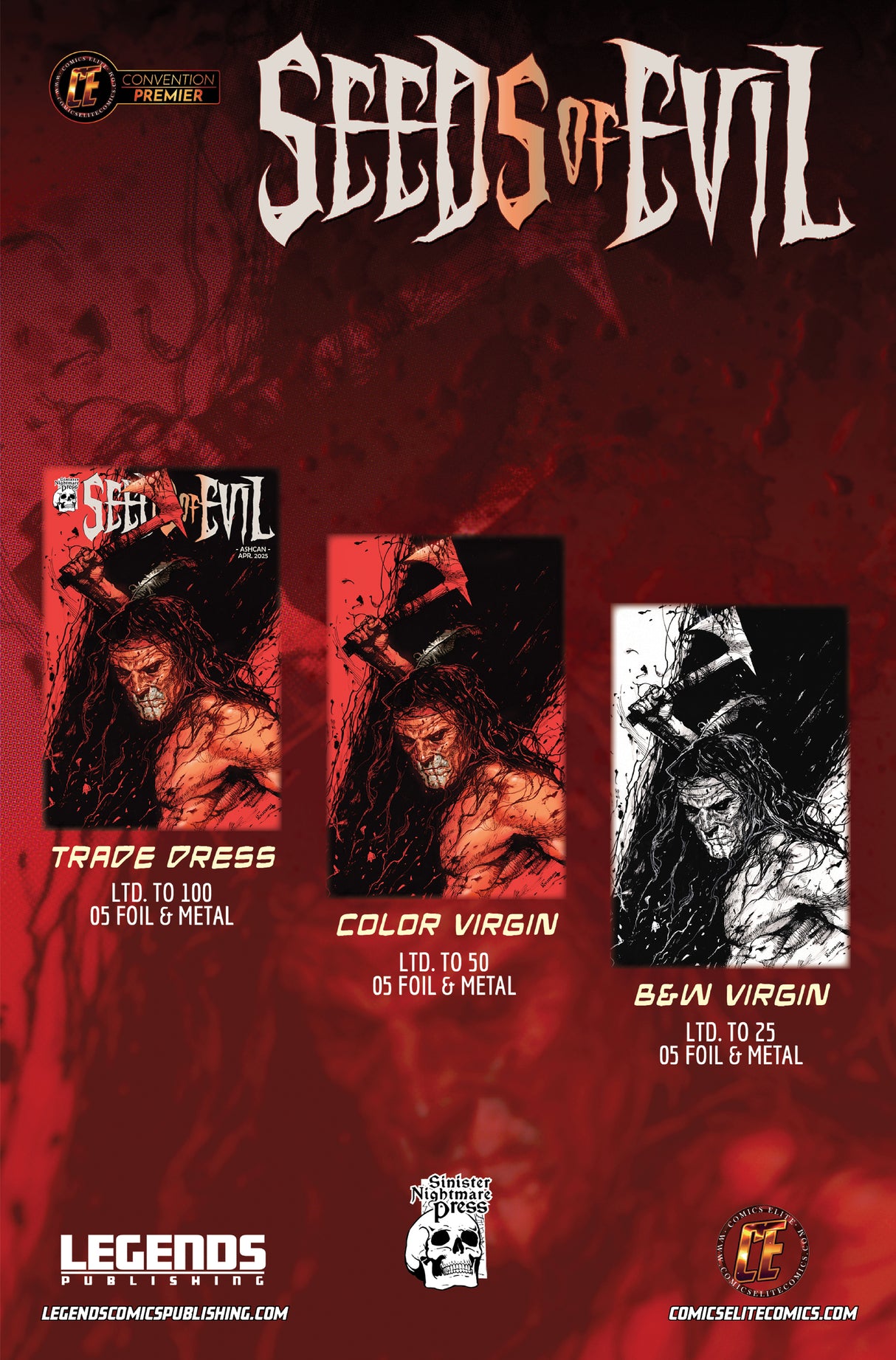 SEEDS OF EVIL #1 ASHCAN - VU DANH "HATCHET" - C2E2 EXCLUSIVE - TRADE FOIL - LTD 5