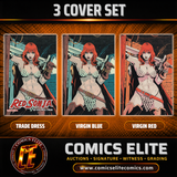 RED SONJA: SHE DEVIL WITH A SWORD #1 - FLOPS! - 3 COVER SET - LTD 500