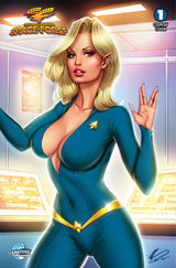 STORMY DANIELS: SPACE FORCE #1 - ALE GARZA - NICE BLUE - LTD 500