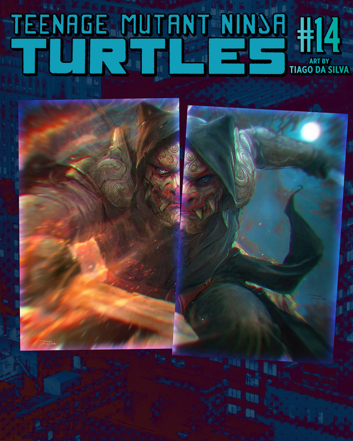 TMNT #14 SILVA - RED & BLUE CONNECTING - SET OF 2