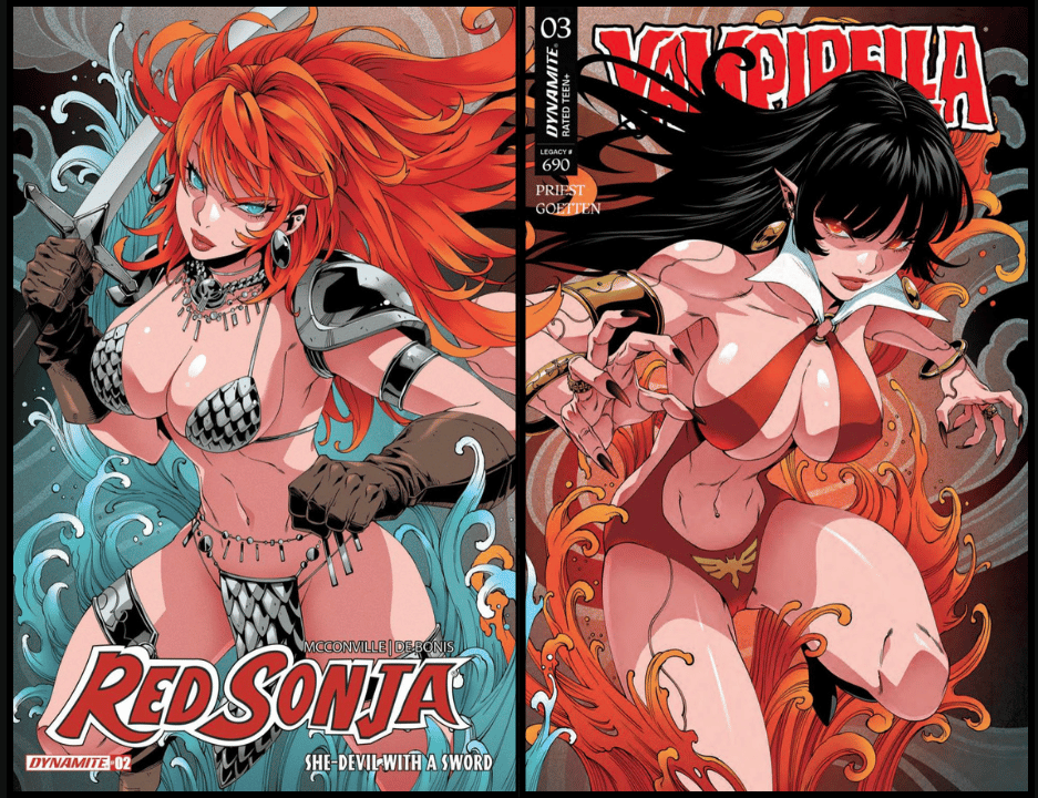 VAMPIRELLA #3 & RED SONJA #2 - GODTAIL - CONNECTING - 6 COVER SET