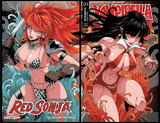 VAMPIRELLA #3 & RED SONJA #2 - GODTAIL - CONNECTING - 6 COVER SET