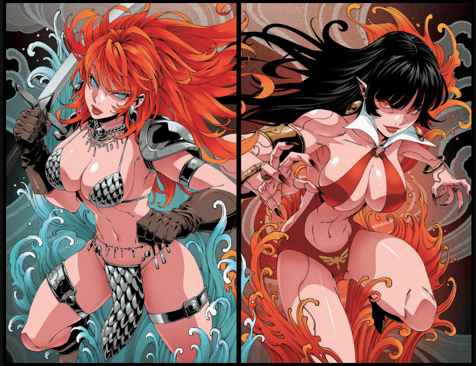 VAMPIRELLA #3 & RED SONJA #2 - GODTAIL - CONNECTING - 6 COVER SET