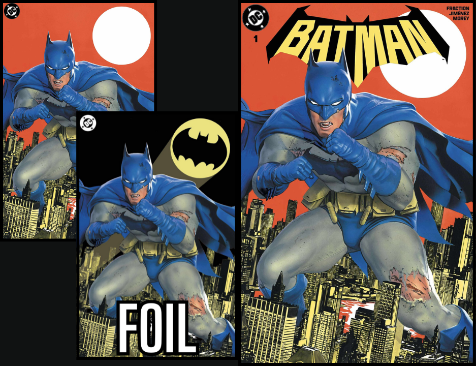 BATMAN #1 MIKE MAYHEW - 616 SHARED EXCLUSIVE - TRADE, MINIMAL TD & FOIL - SET OF 3