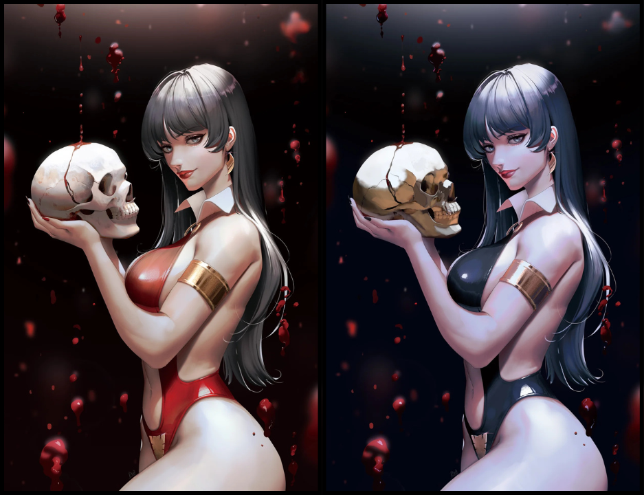 VAMPIRELLA #4 R1C0 - 616 SHARED EXCLUSIVE - RED & BLACK - SET OF 2