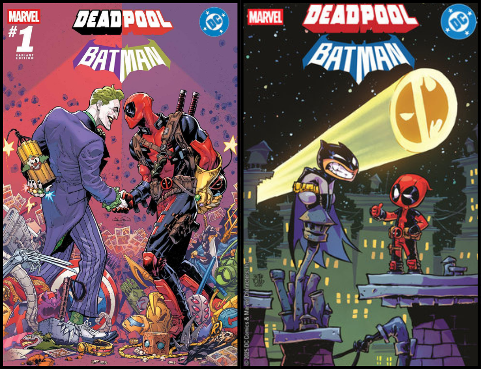 MARVEL/DC: DEADPOOL/BATMAN #1 GLEASON - 616 SHARED EXCLUSIVE - TRADE DRESS & SKOTTIE YOUNG - SET OF 2 (RELEASE: 9/17/25)