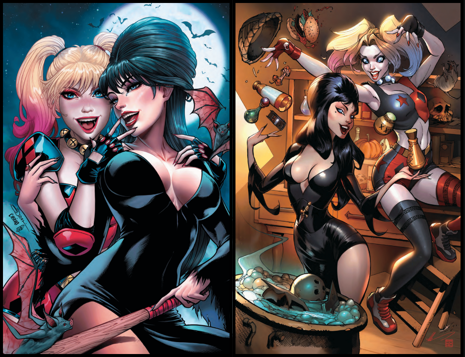 HARLEY QUINN X ELVIRA #1 SORAH SUHNG & ALE GARZA - NYCC EXCLUSIVE - SET OF 2
