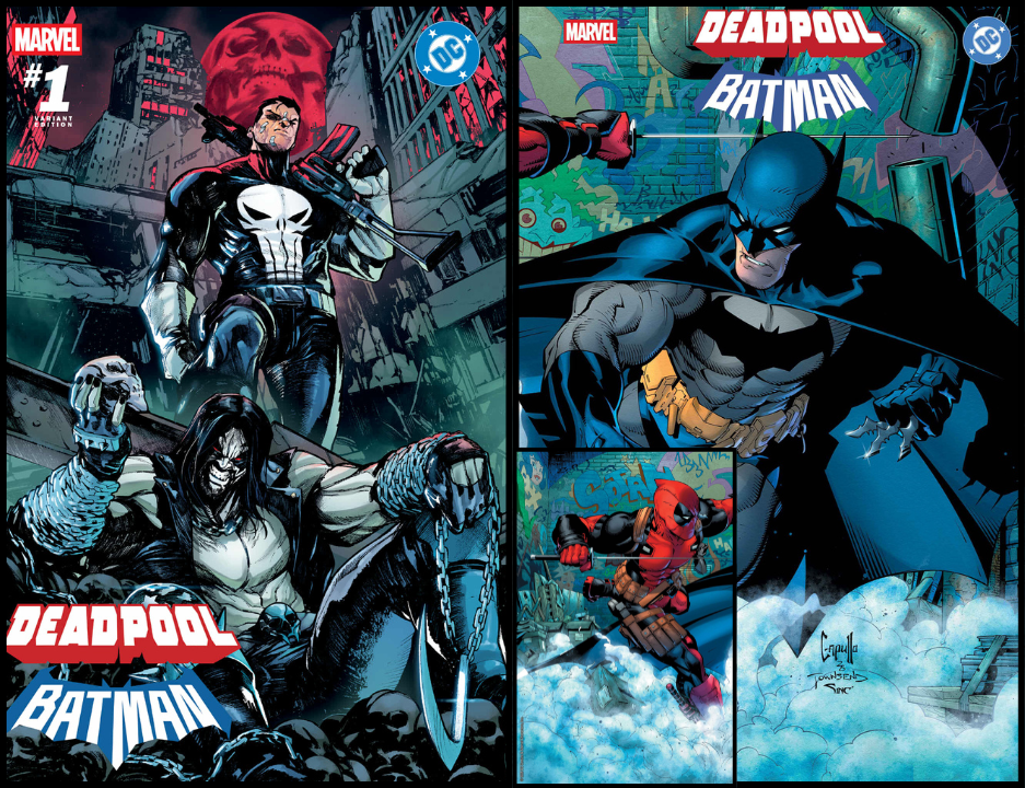 MARVEL/DC: DEADPOOL/BATMAN #1 CAPPUCCIO - TRADE DRESS & CAPULLO WRAP - SET OF 2 (RELEASE: 9/17/25)